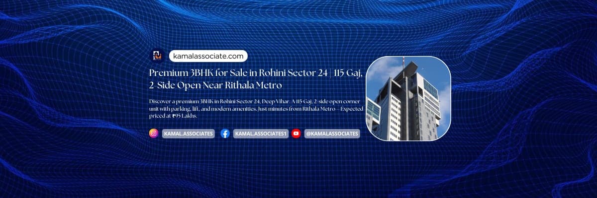 Premium 3BHK for Sale in Rohini Sector 24 | 115 Gaj, 2-Side Open Near Rithala Metro